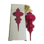 Vintage Dept 56 Red Blown Mercury Glass Double Finial Christmas Ornament Box. Fixed Price $22.99.
