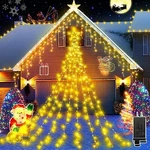 Outdoor Christmas Decorations Star LIGHT,11.8 Ft 344 Led Waterfall Tree Light.... Fixed Price $34.30.