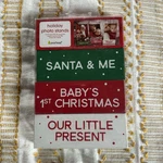 Pearhead Holiday Photo Stands Set Of 3 Baby's 1ST Christmas Santa Blocks. Fixed Price $5.98.
