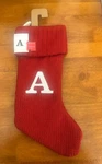 Target Wondershop Monogram Knit Red Christmas Stocking Decor 20". Fixed Price $27.00.