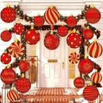 24 Pcs Christmas Decorations Outdoor Hanging Ornaments Peppermint C.... Fixed Price $45.27.