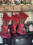 Dillards Trimmings Victorian Elf Toe Christmas Stocking Satin Tassels 21". Fixed Price $79.95.