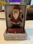 Wooden Santa Clause Christmas Stocking Holder Target New Box Approx 9 Tall. Fixed Price $24.00.