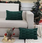 Tosleo Christmas Green Pillow Covers 12 X 20 Set Soft Fur Fuzzy Cases. Fixed Price $11.99.