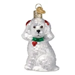 Old World Christmas Ornaments White Poodle Glass Blown For Christma.... Fixed Price $32.68.