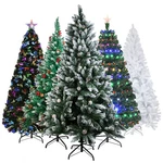 4/5/6/7FT Christmas Tree With Lights/fiber Optic/snow Flock/prelit Holiday Pine. Fixed Price $56.11.