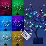 Lightshare 18 Inch Cherry Blossom Bonsai Tree, 48 Led Lights, Rgb With Remote Co. Fixed Price $44.80.