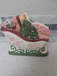 Pfaltzgraff Tea Rose Pattern, Christmas Napkin Holder, Santa' Sleigh, Toys. Fixed Price $30.00.