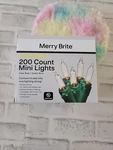 Merry Brite Heavy Duty 200 Ct Clear Mini White Lights Holiday Christmas New. Fixed Price $19.99.