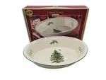 Nib Spode Christmas Tree Oven To Table Large Oval Casserole 12.5" With Sentiment. Fixed Price $29.50.