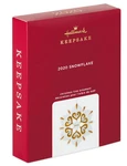 Hallmark 2020 Snowflake Porcelain Ornament Dated Keepsake Nib. Fixed Price $18.99.