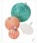 Northlight Belk Set Of 20 Coastal Colors Plastic Christmas Ornaments, New In Box. Fixed Price $44.00.