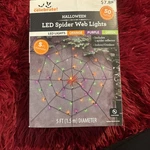 Way To Celebrate Led Spider Web Lights 5 Orange, Purple, Green Indoor/outdoor. Fixed Price $15.52.