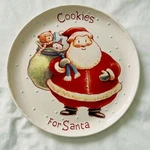 Hallmark Cookies For Santa Christmas Plate 9 Collectible With Bag Of Toys. Fixed Price $11.99.