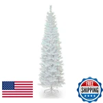 National Tree Company 6 Ft Unlit White Iridescent Tinsel Artificial Christmas. Fixed Price $108.03.
