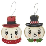 Transpac 4.50IN And Mrs Snowman, Plywood, Christmas Rustic TC00393B. Fixed Price $26.99.