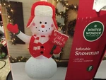 8 Ft. Winter Wonder Lane Lighted Inflatable Christmas Snowman. Fixed Price $99.00.