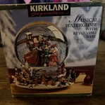 Kirkland Signature Musical Waterglobe With Revolving Base Box. Fixed Price $44.95.