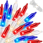 Lamphome Patriotic Rwb Mini String Lights - 300 Count, White Wire, Connectable. Fixed Price $50.56.