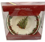 Christopher Radko Holiday Celebrations Rimmed Soup Bowl Set Of 4 Nib. Fixed Price $39.99.