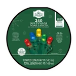 New 240-COUNT Led Dome Christmas Lights, Multicolor, 47', Holiday Time. Fixed Price $35.95.