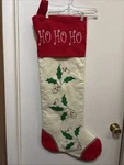 Christmas Jumbo Stocking 36 Inch Holiday Decor Classic Retro Vintage. Fixed Price $34.82.
