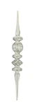 Large 12" Hand Blown Glass Finial Christmas Ornament Clear Elegant Holiday Decor. Fixed Price $34.99.
