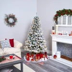 Nearly Natural 6FT. Flocked West Virginia Fir Artificial Christmas Tree With 250. Fixed Price $99.99.