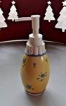 Laura Ashley Buttercup Bathroom Accessory Pump Soap Dispenser Resin 8" Tall. Fixed Price $9.95.