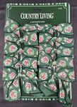 Country Living Polka Dot Flowers 4.5" Green 10 Decorative Bows Homespun Holiday. Fixed Price $9.95.