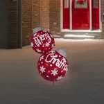 Northlight Lighted Stacked Ornament Balls Outdoor Christmas Decoration - 35". Fixed Price $128.49.