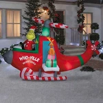 10 Ft Animated Grinch Helicopter Airblown Yard Inflatable. Fixed Price $299.99.