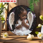1 Piece Angel Statue With Elegant Wings African American Acrylic Prayer. Fixed Price $10.45.