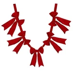 6 Ft X 2 Velvet Red Big Bow Christmas Valentines Day Garlands - New Ashland. Fixed Price $31.74.