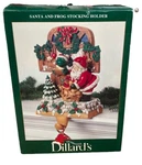 Vtg Dillards Trimmings Santa And Frog Stocking Holder Shelf Hanger Christmas 8. Fixed Price $35.00.