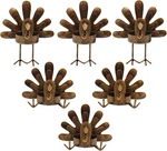 Forup 6 Pack Metal Turkey Tea Light Candle Holders, Thanksgiving Decoration. Fixed Price $23.32.