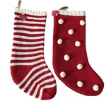Wondershop Target Christmas Knit Stocking Red White Poms Or Stripe. Fixed Price $14.99.