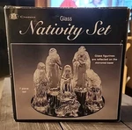 Chadwick Glass Nativity 7PC Set With Mirror Original Box New Old Stock. Fixed Price $12.95.