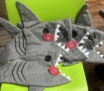 Set Of 4 Gray Shark Christmas Stockings Nwt. Fixed Price $22.99.