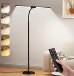 Led Floor Reading Lamp, Dual Head Goose Neck Standing Eye Caring Tall. Fixed Price $60.15.
