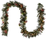 Company 9 Ft Pre-lit Wintry Pine Flocked Artificial Christmas Garland,. Fixed Price $133.99.