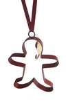 Holiday Time Red Metal Gingerbread Man Ornament 5.75 Cute Christmas Tree Decor. Fixed Price $12.21.