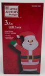 Home Accents Holiday 3.5 Ft. Inflatable Indoor And Outdoor Airblown Led Santa. Fixed Price $26.99.