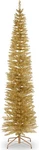 New National Tree Company 7' Champagne Tinsel Slim Artificial Christmas Nib. Fixed Price $44.99.
