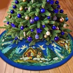 Mocsicka Christmas Tree Skirt Christianity Birth Of 48X48 Inch, Blue. Fixed Price $28.41.