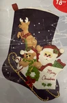 "nite Before Christmas" Stocking Santa Sleigh -felt Applique Kit- Hobby Kraft. Fixed Price $15.95.