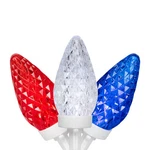 Northlight Patriotic Led C9 Faceted Christmas Lights - Red, White And Blue. Fixed Price $68.03.