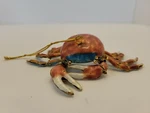 Red Crab Articulated Ornament Cloisonne Metal Sea Life Ocean Shell Christmas. Fixed Price $28.00.