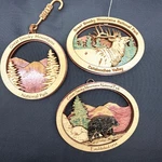 Christmas Ornaments Wooden Great Smoky Mountains National Park, Lot Of 3. Fixed Price $29.00.