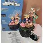 Vinage Fiber Optic 14" Nativity Scene Continuous Color Changing Christmas Decor. Fixed Price $44.27.